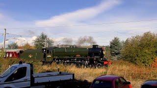 LMS jubilee 5596 Bahamas at Back Saltaire Road Shipley on 22102024 [upl. by Rafe]