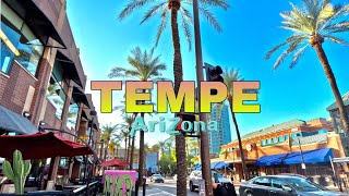 4K 🇺🇸 TEMPE Downtown  Tempe Town Lake  Arizona  Walking Tour with Captions [upl. by Constancia]