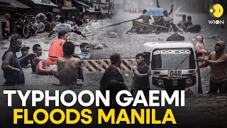 Philippines Typhoon Gaemi causes heavy floods on streets of Manila  WION Originals [upl. by Casie]