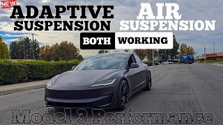 NEW MODEL 3 PERFORMANCE ADAPTIVE SUSPENSION  AIR Suspension Together [upl. by Idnas]