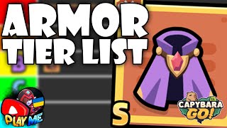 WHAT IS THE BEST ARMOR IN Capybara Go – Armor Tier List [upl. by Willms]