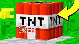 HOW TO LIVE INSIDE WORLDS SMALLEST TNT IN MINECRAFT [upl. by Oiraved]