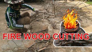 Fire wood cutting for cooking [upl. by Inajna]