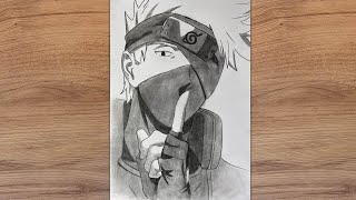 How to Draw Kakashi Hatake  drawing anime step by step  Drawing for beginners [upl. by Ahsitan]