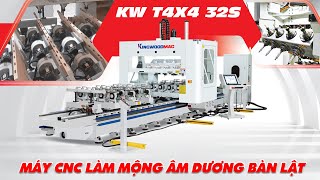 MÁY LÀM MỘNG ÂM DƯƠNG BÀN LẬT 16 ĐẦU DAO KW T4X4 32S [upl. by Pallaten]