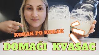 ⁉️Kako napraviti PRIRODNI KVASAC 👉Korak po korak  RECEPT za STARTER [upl. by Annoled]