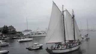 Schooner quotAppledorequot Leaves Camden under sail [upl. by Sonni]