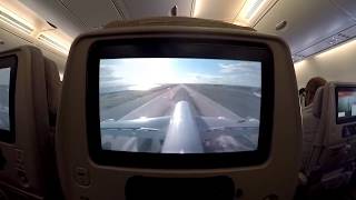 Emirates A380 Coach Class Milan to New York HD Video 2017 [upl. by Chandal492]