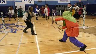 Grim the Skald vs Master Orlando Sforza Mudthaw Rapier Tournament SCA East Kingdom 32324 [upl. by Wilden53]