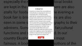 A Book Fair  Easy Paragraph for you [upl. by Nnylirej]