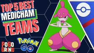 The Top 5 BEST Medicham Teams For The Great League In Pokemon GO Battle League [upl. by Truscott]