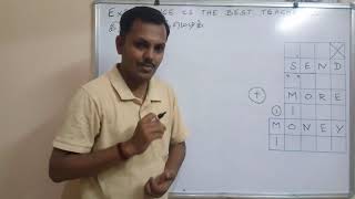 cryptarithmetic problem in artificial intelligence in tamil  send plus more equals money [upl. by Elraet]