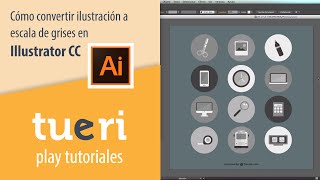 Cómo convertir ilustración a escala de grises en illustrator cc [upl. by Alcina]