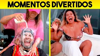 ANUEL AA Y KAROL G  MOMENTOS DIVERTIDOS 2020  Ay Dios Mio [upl. by Rtoip]