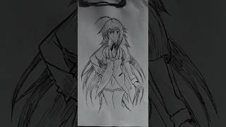 Rias gremory trendinganime artsketch [upl. by Ardeahp86]