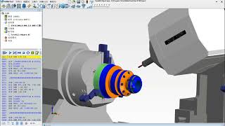 SolidCAM Toolpath Siemens 840D System  CTX800 Turnmill 04Part  HuiMaiTech Virtual CNC Training [upl. by Akcimat]