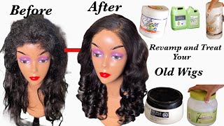 How To Make Your Old Wigs Look New Revamp And Treat your wigs  Keratin Hair Treatment [upl. by Hilly]