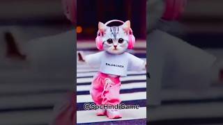 Indian CAT Dancing Video 4K sorts video HD  Indian Cat  indian Dancing VideoSpcHindiGame [upl. by Lebasile]