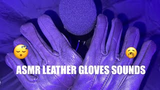 ASMR Leather Gloves Sounds Whispering and leather sounds [upl. by Llertal19]