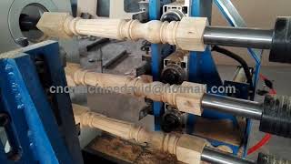 How to processing Wooden stair spindles by Wood CNC Machine [upl. by Elleined]