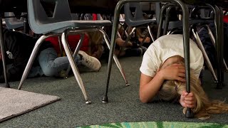 Cayucos students participate in statewide earthquake drill [upl. by Epoillac809]