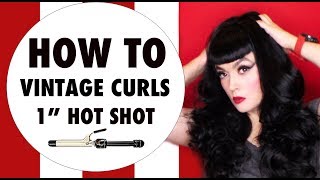 HOW TO CREATE VINTAGE CURLS  BETTIE BANGS  LONG HAIR  PINUP [upl. by Wanda]