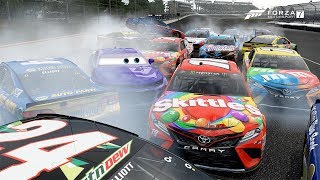 Bubba Wheelhouse Pile Up  Forza Motorsport 7  Cars 3NASCAR [upl. by Anawk616]