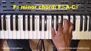 How to Play the F Sharp Minor Chord  F Minor on Piano and Keyboard  Fm Fmin [upl. by Joette357]