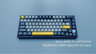 Sillyworks x HMX Hyacinth V2  Ajazz AK820 Pro  sound test [upl. by Astraea]