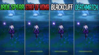 Xiao Weapon Comparison Jade Spear Staff of Homa  Blackcliff and Deathmatch [upl. by Brufsky]