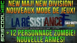 INFO MAJ NEW MODE DE JEUX CACHE CACHE  12 PERSO CACHÉ ZOMBIE  ARMES  DIVISION COD WW2 [upl. by Gertie]