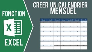 EXCEL  CRÉER UN CALENDRIER MENSUEL AUTOMATIQUE  Fichier à télécharger [upl. by Foster]