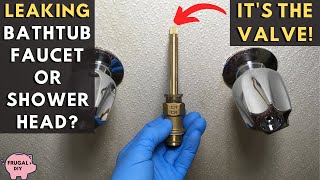 Fix Leaking Shower Head or Bathtub Faucet  Rebuild amp Replace Shower Valve [upl. by Rozele533]