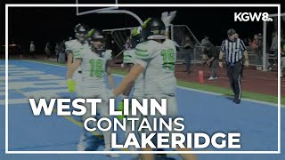 Defenses shine as West Linn gets past Lakeridge  Friday Night Football [upl. by Karleen413]