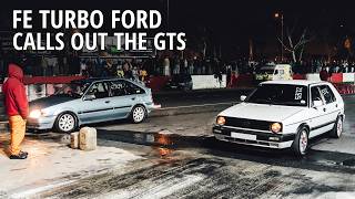 16v Turbo Mk2 GTS vs 16VT Mk1 FE Turbo Ford Lazer 18T Mk1 Audi S3 amp Golf 7R [upl. by Neelyad945]