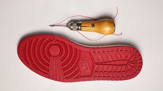 BEGINNER Sneaker Sole Stitching for Restoration [upl. by Akiaki]