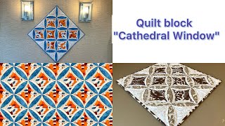 quotCathedral Windowquot is a Stunningly Beautiful Quilt Block Quilted Table Topper Tutorial of Squares [upl. by Sinnylg]