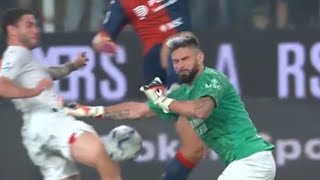 Olivier Giroud a réalisé un arrêt contre Genoa LAC Milan a réalisé arrêt contre Genoa aujourdhui [upl. by Crandall27]