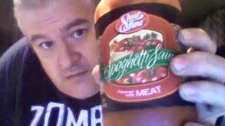 Shurfine spaghetti sauce flavored with meat amp great value Radiatore [upl. by Keyek]