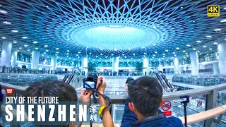 Walking in Shenzhen The City of the Future  Cool Metro Stations and Shopping Areas [upl. by Sarid]