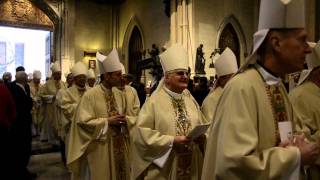 Procession entering Saint Patricks Cathedral for Cardinal Dolans Mass [upl. by Gayleen413]