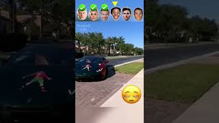 Footballers Crazy Cars Challenge🤩 [upl. by Pass]