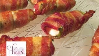 How to make Bacon Wrapped Stuffed Jalapenos appetizers [upl. by Olegnaed]