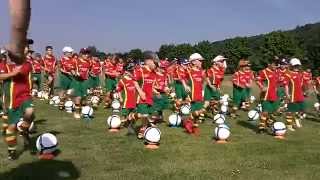 Speed Warm up beim INTERSPORT kicker Fußballcamp in Heideck [upl. by Onirefez]