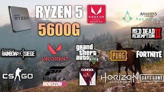 Ryzen 5 5600G Vega 7  Test in 10 Games  5600G Gaming [upl. by Ynamad95]