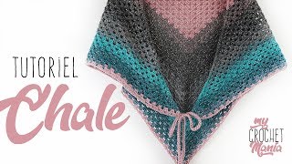 TUTO CROCHET COMMENT FAIRE UN CHALE FACILE [upl. by Jandy508]