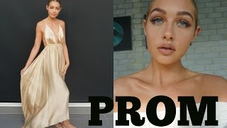 PROM INSPIRED HAIR MAKEUP amp OUTFIT [upl. by Hanah850]