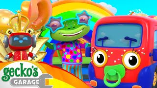 Rainbow Carnival Dress Up  Geckos Garage  Kids Cartoons amp Nursery Rhymes  Moonbug Kids [upl. by Purington37]