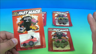 1985 FAST MACS FULL SET OF 4 McDONALDS HAPPY MEAL COLLECTIBLES VIDEO REVIEW [upl. by Neomah296]