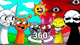 INCREDIBOX SPRUNKI Vs HORROR VERSIONS Animation 360° VR [upl. by Michael]